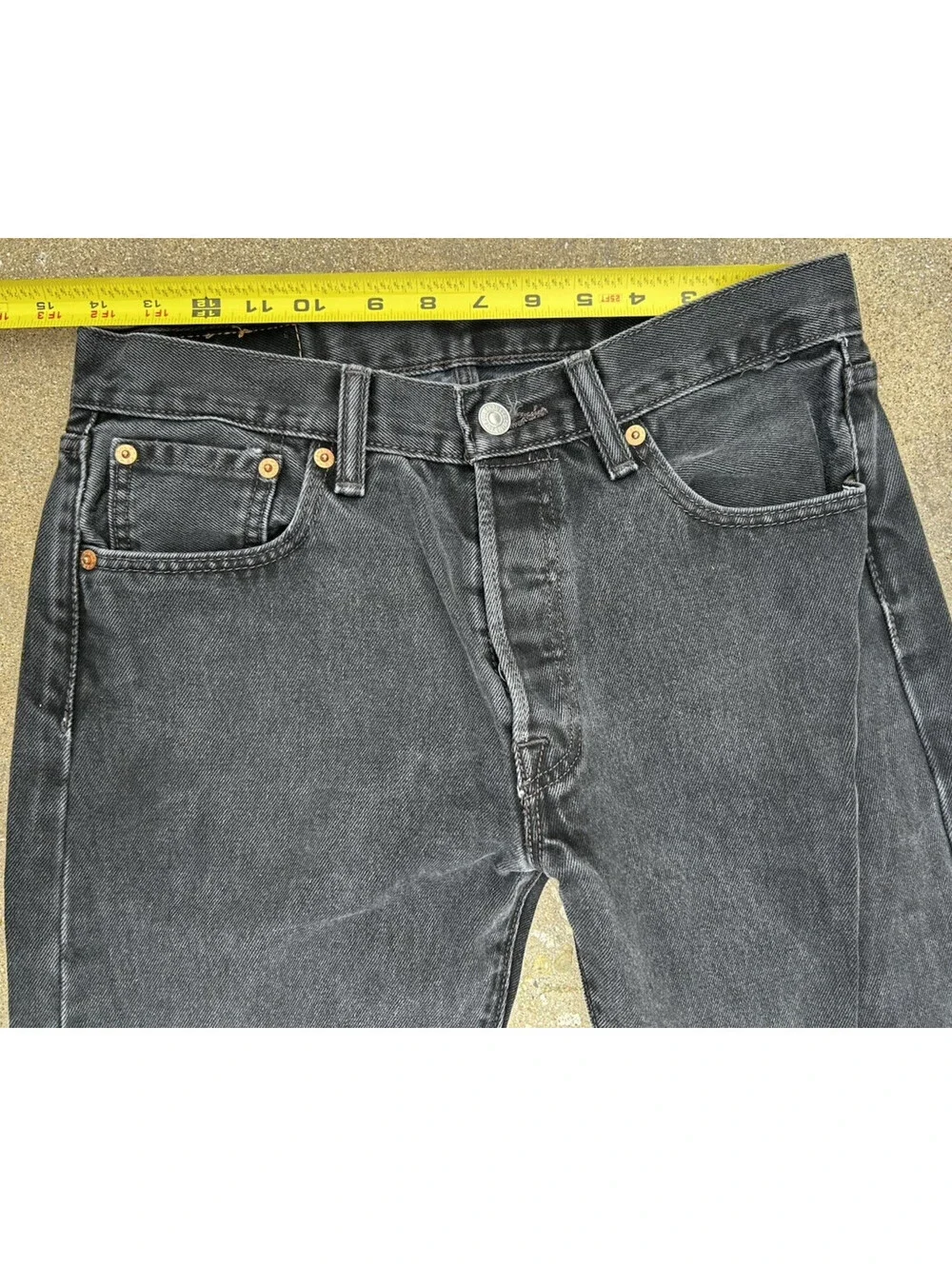 Levi’s 501 Original Fit Jeans Men's 30W x 32L Black Straight Button Fly Denim